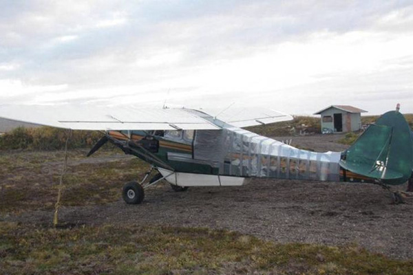 plane repaired with duct tape